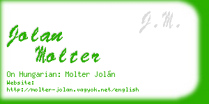jolan molter business card